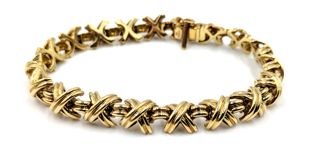tiffany signature x bracelet